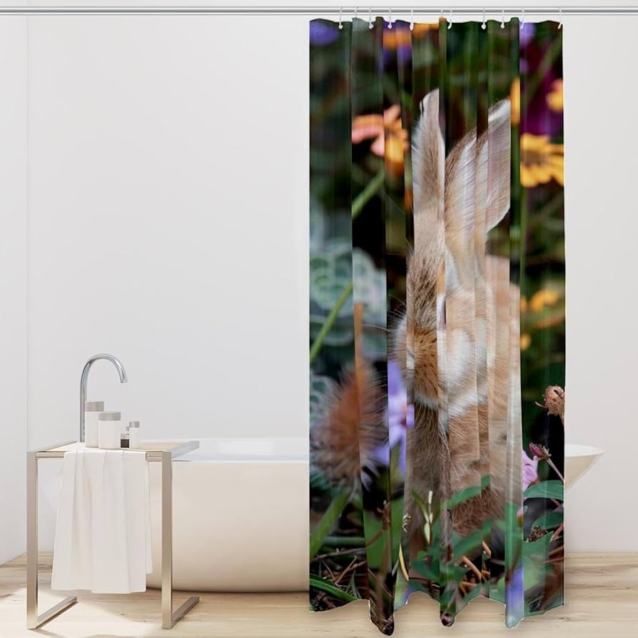 ★新品未開封★ シャワーカーテン ご注文はうさぎですか？？ ご注文はうさぎですか？？] ご注文はシャワーカーテンですか？？