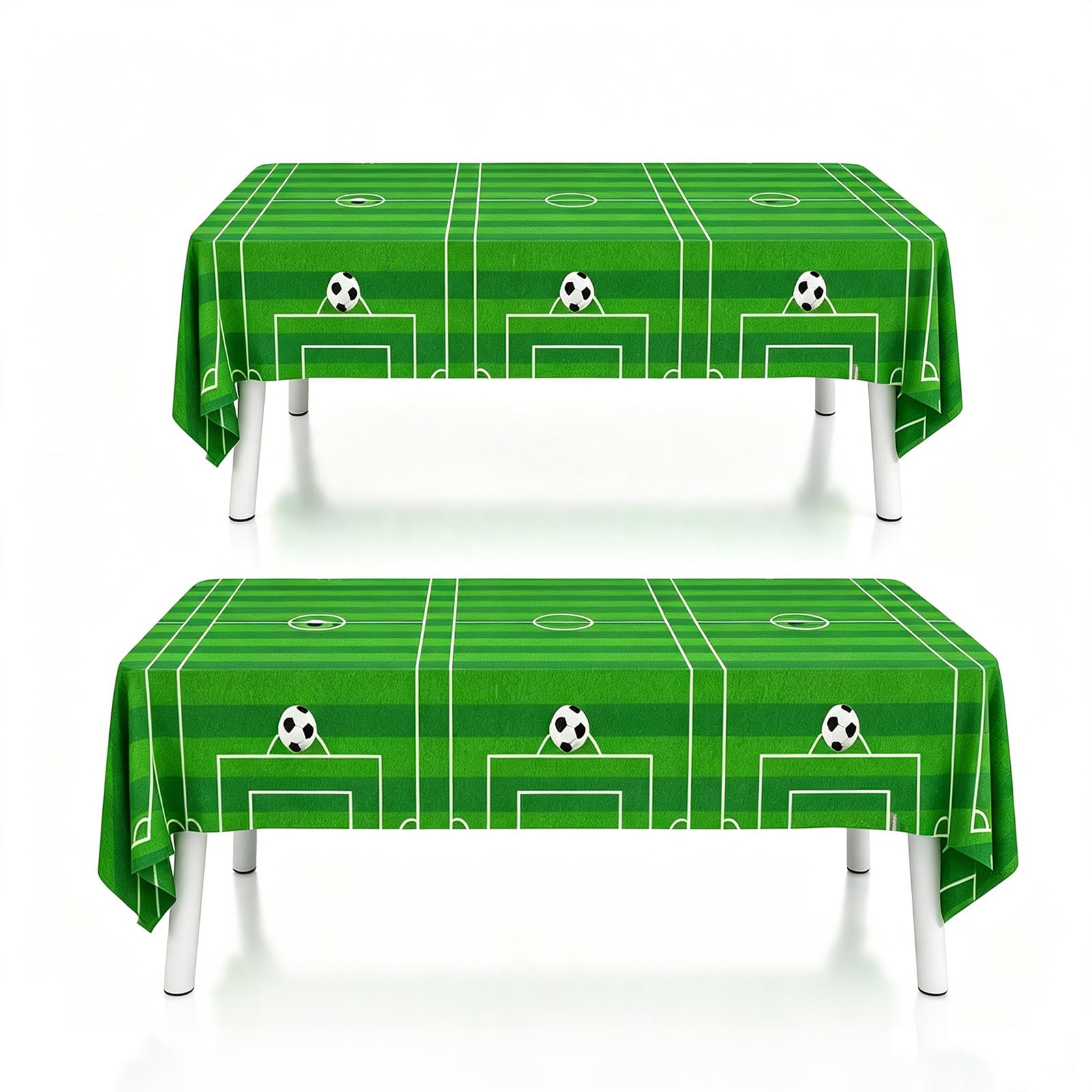 XQMMGO 2Pcs Football Tablecloth, Footballs Birthday Party Decorations Tablecloths, Football-Table Covers 137 x 274 cm, for Kids Birthday-party Ball Themed Supplies Sports Events