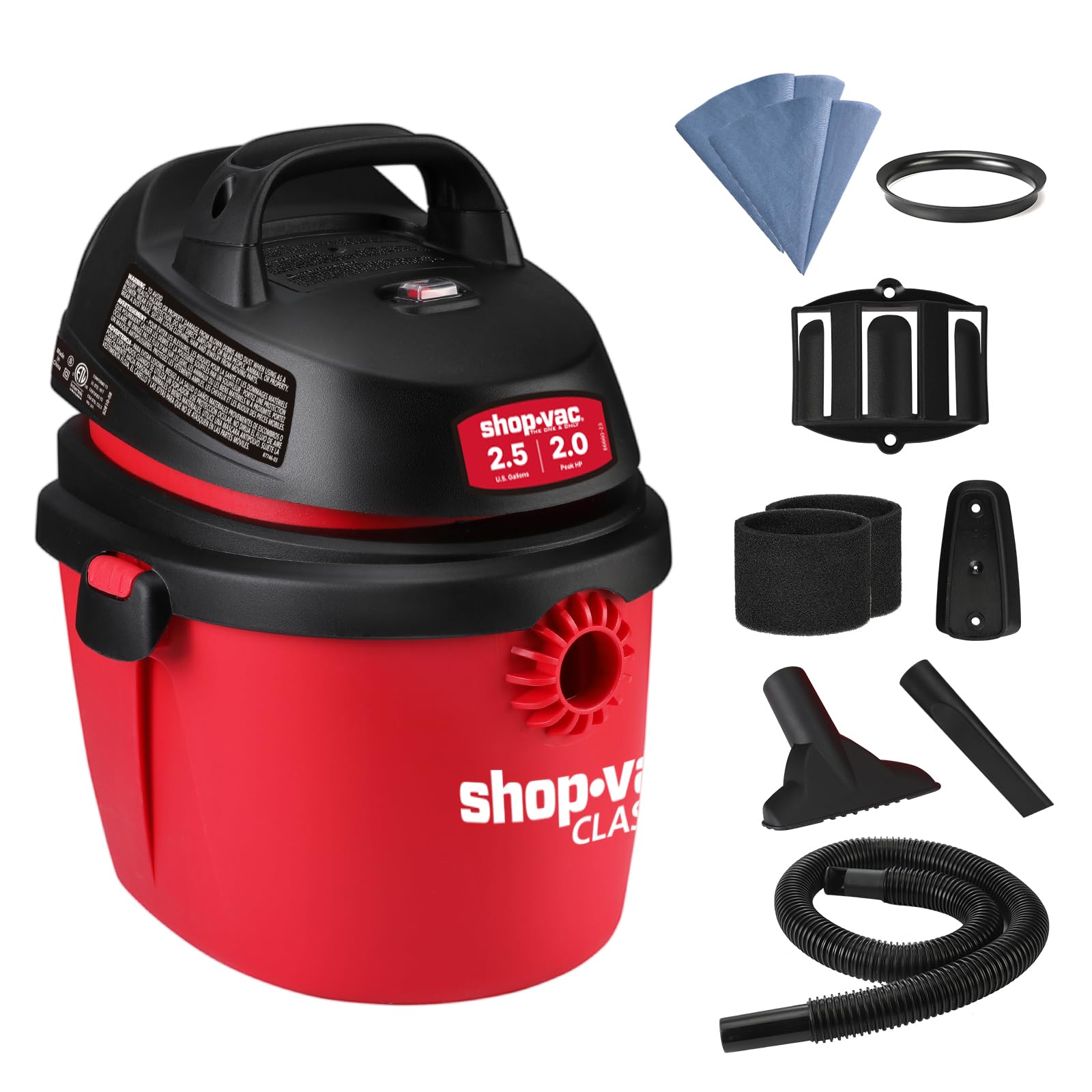 Shop-Vac 2.5 Gallon 2.0 Peak HP Portable Wet/Dry Vacuum