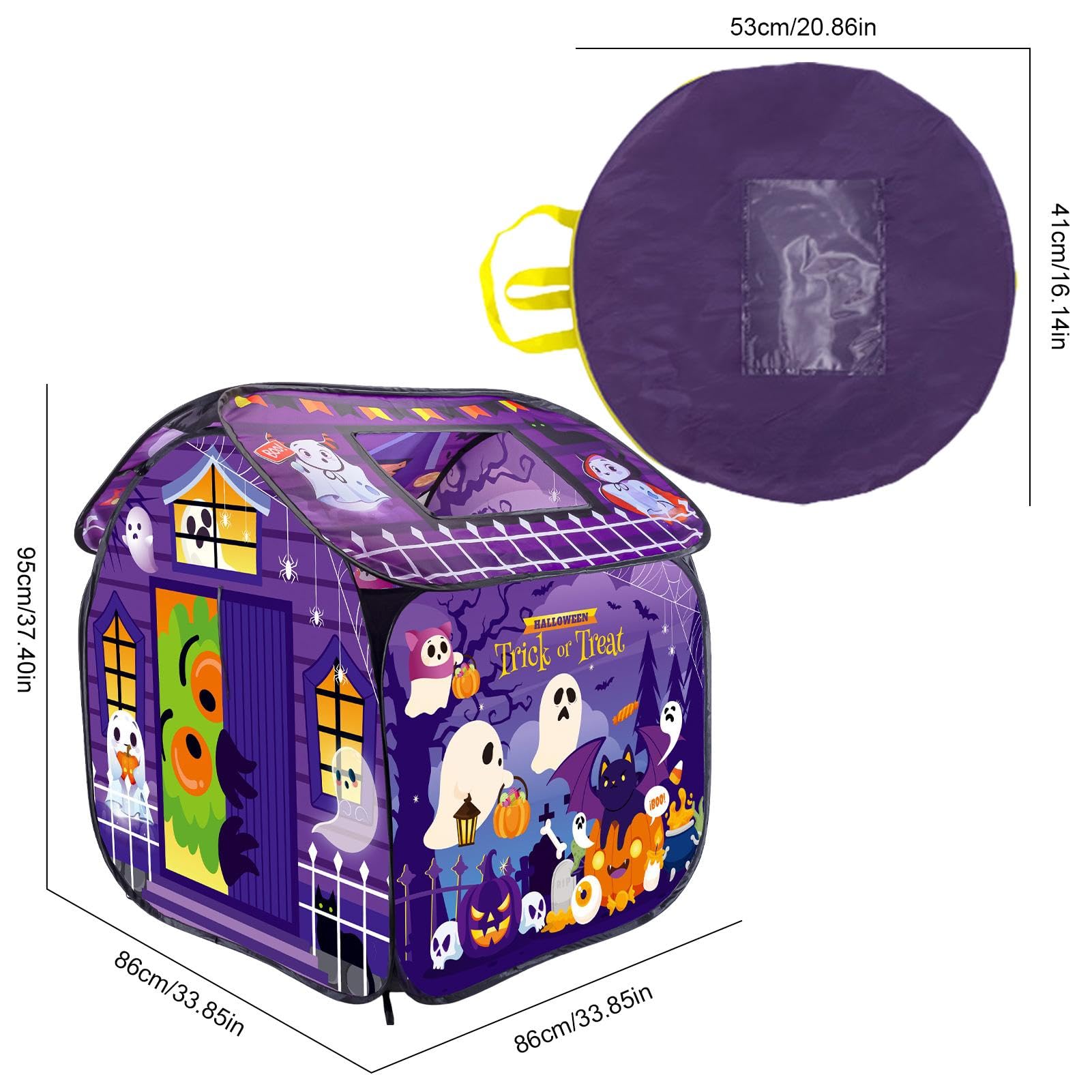 Playhouse für - Spielzelt für Halloween, Innenzelt für Halloween | Belüftetes Spielhaus für Kleinkinder mit Tür, faltbarer und belüfteter Spielplatz für
