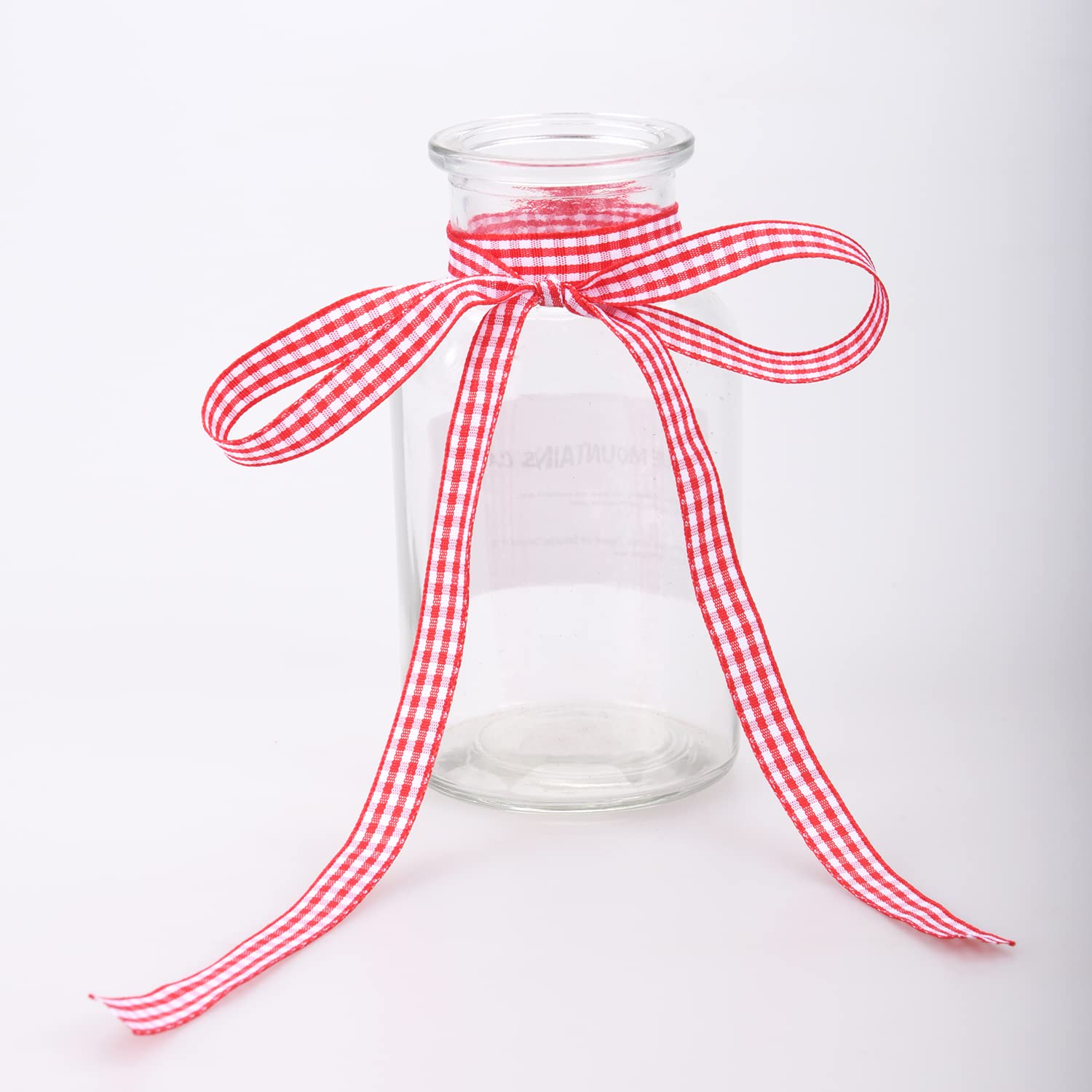 UNVOJL 50 Yards Red Gingham Buffalo Plaid Christmas Ribbon for Gift Wrapping Bow Crafts - Image 4