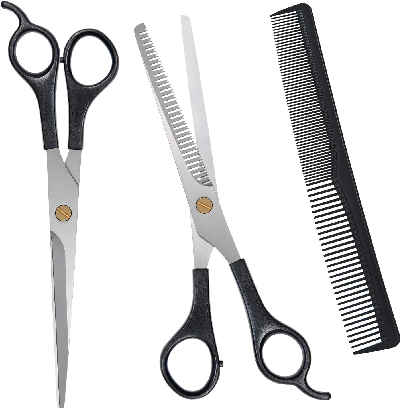 URAQT Professional Hairdressing Kit - Hair Cutting and Comb Set With Stainless Steel Thinning/Texturizing Scissors for Salon/Home/Pet