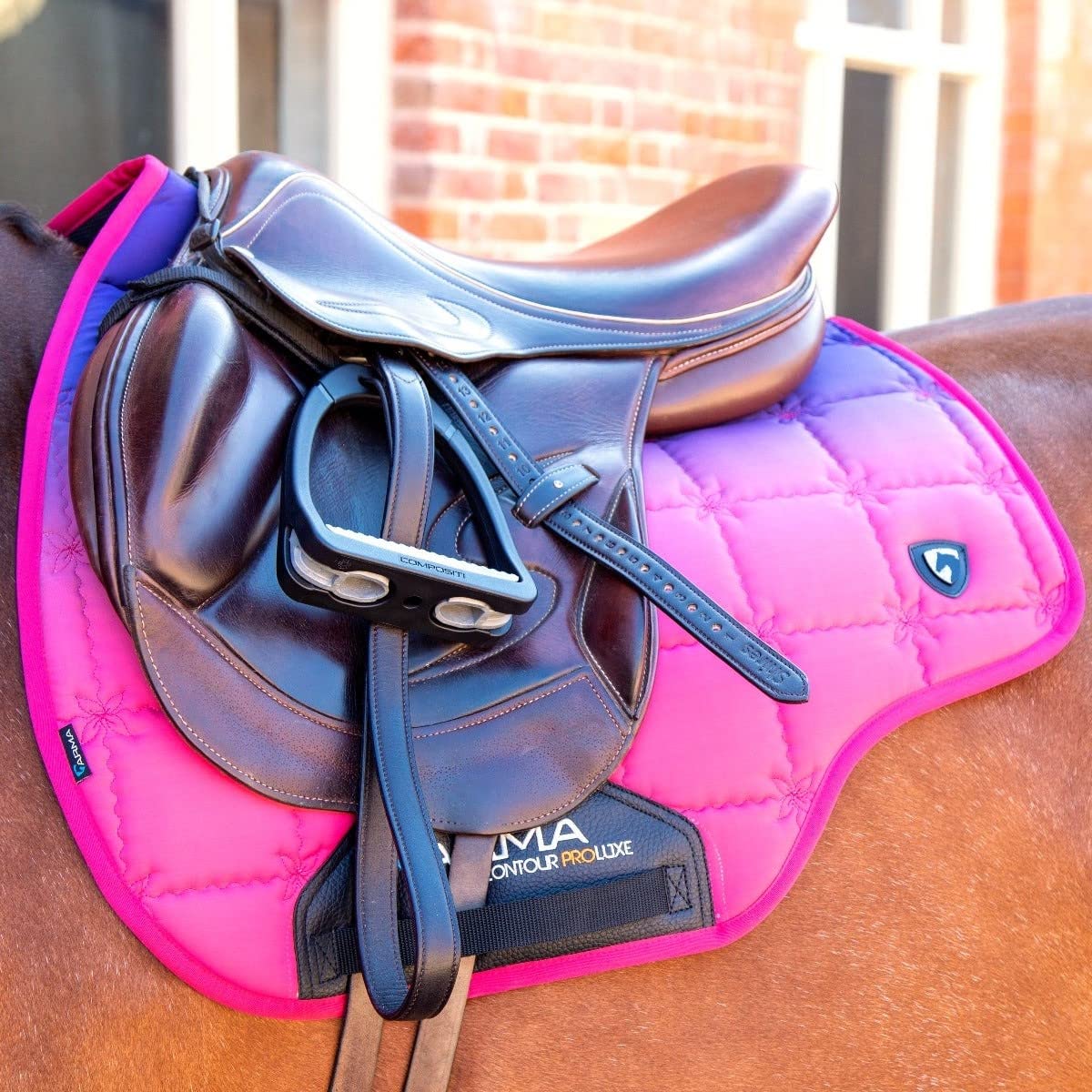 ARMA - Manta para Silla de Montar Caballos Diseño Degradado (14 in) (Morado)