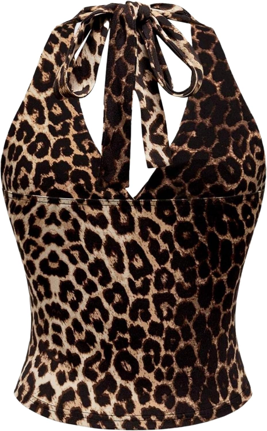 ZAFUL Women's Halter Crop Tank Tops Y2k V Neck Sleeveless Cami Tops Ruched Slim Fit Going Out Top - Image 4