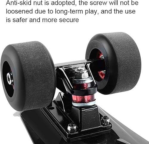 Miniatura 6 de Mini Cruiser - Monopatín retro de plástico de 22 pulgadas, patinetas completas para principiantes, niños, niñas, jóvenes, adolescentes y adultos