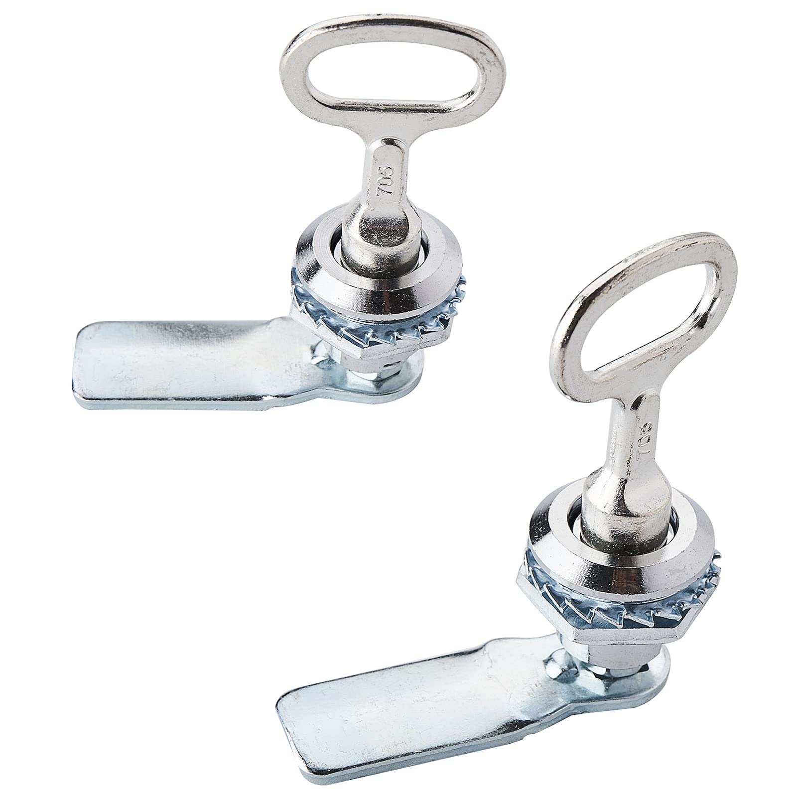 QOPAHI 2 Pcs Triangle Cam Lock with Key Gas Meter Box Key and Lock