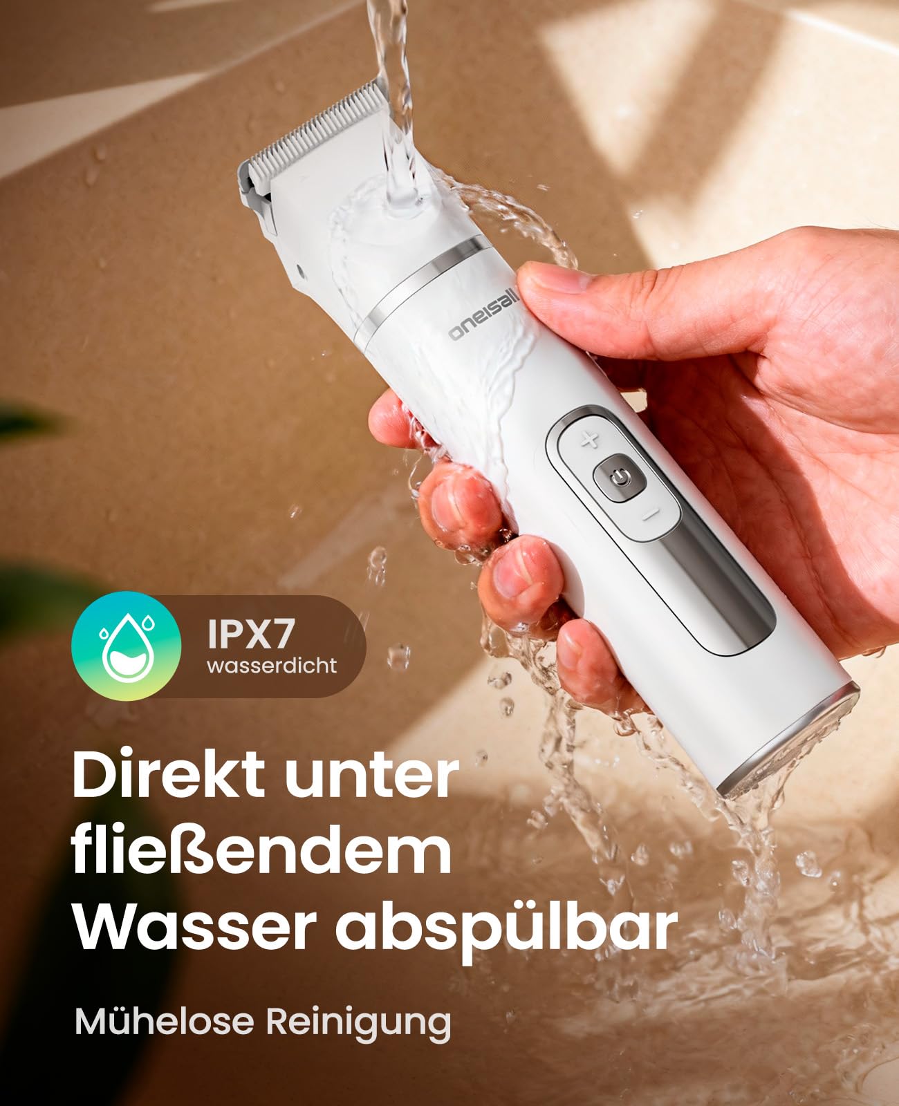 oneisall Bundle: Doppelklingen-Pfotentrimmer (2-Gang) + 3-in-1 Schermaschine für Katzen & Hunde – Leise Profi Haarschneidemaschine mit LCD-Anzeige für Pfoten, Augen, Ohren, Hintern, verknotetes Fell &