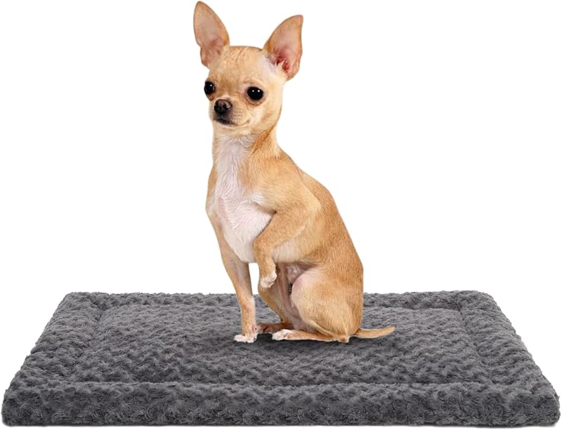 Colchonete para Cães Exsnugy em Pelúcia Lavável para Caixa e Casinha – 58,42 x 45,72 x 3,81 cm