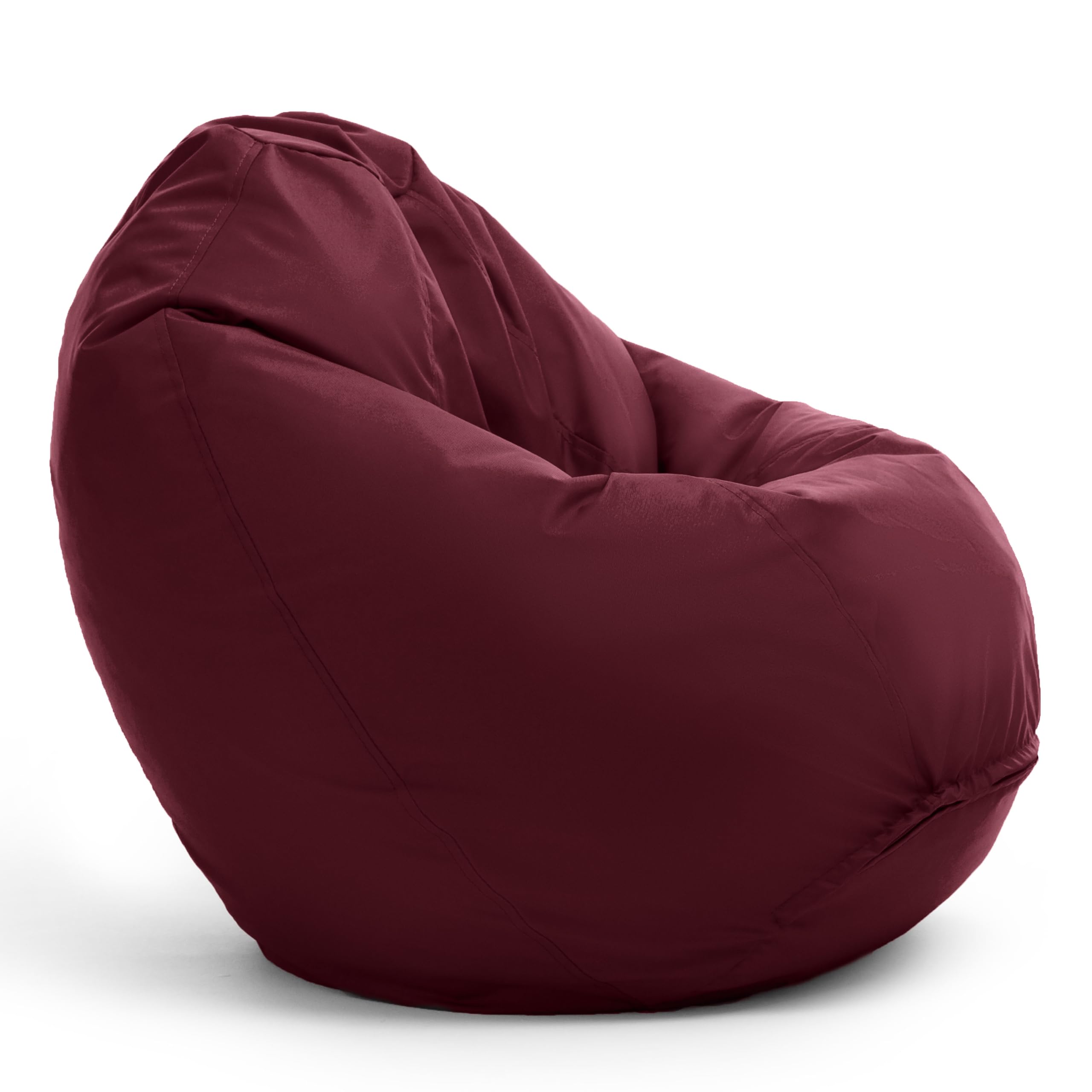 Bruni Classico L Bordeaux – Pouf Sacco XXL, Pouf Poltrona a forma di goccia per soggiorno e camere, Bean Bag interno ed esterno, fodera lavabile, puff per adulti, con imbottitura