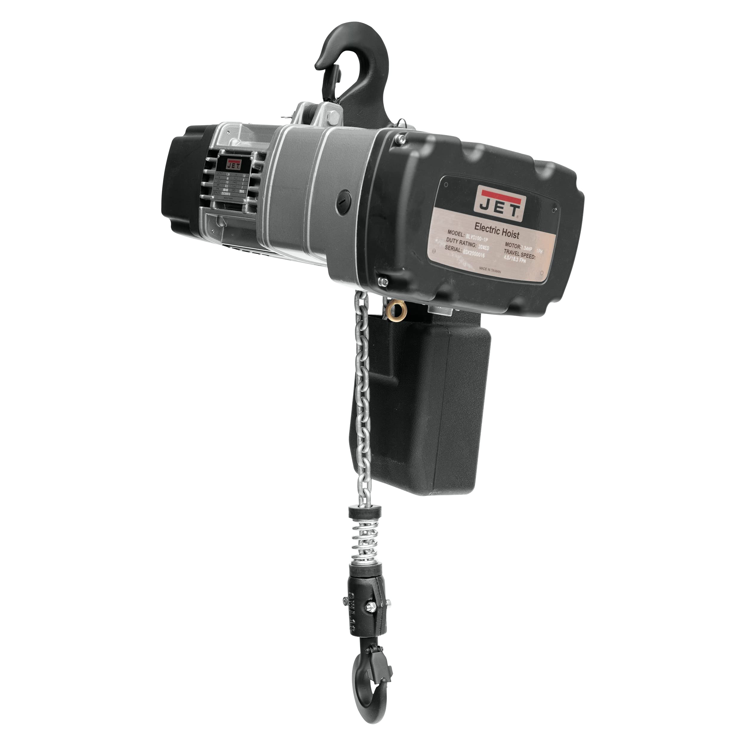 JET Trademaster 2-Ton Electric Chain Hoist, 20' Lift, 120V 1Ph (BLVS200-020)