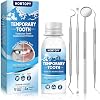 Tooth Filling Repair Kit, Temporary Teeth Filler with 4 Dental Tools,Teeth Replacement Kits for Temporary Fixing Filling Missing Broken Chipped Tooth DIY Moldable False Dentures Tooth, 30ml
