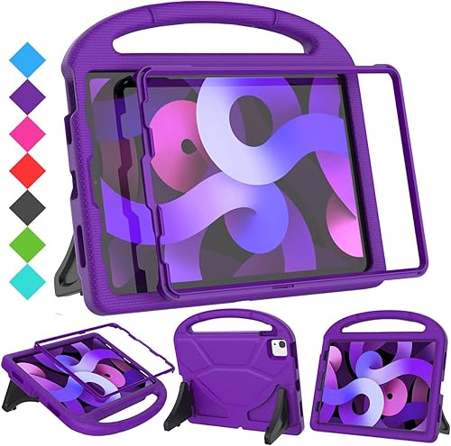 SUPLIK Funda infantil para iPad Air de 54 generación (10.9 pulgadas, 20222020), construida con protector de pantalla, iPad Air 5, funda a prueba de