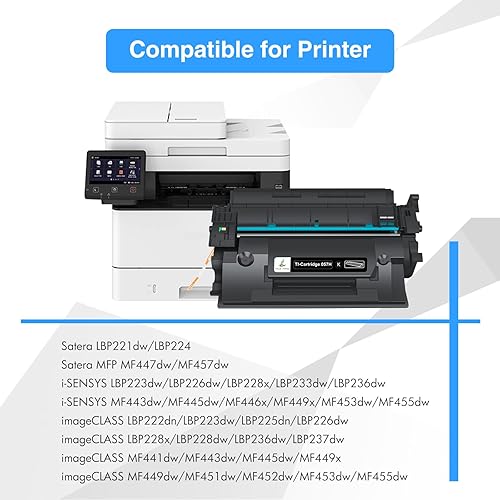 Miniatura 2 de Tóner negro de alto rendimiento 057H: repuesto compatible para Canon 057H 057 ImageCLASS MF445dw LBP226dw MF448dw LBP227dw LBP228dw MF449dw MF445