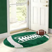 Football Rug for Boys Room Decor 3220 Inches Soft Football Mat for Bedroom Plush Sports Carpet Washable Area Rug with Non-Slip Backing Sports Team Themed Fans Gifts Playroom Bathroom Door Entryway