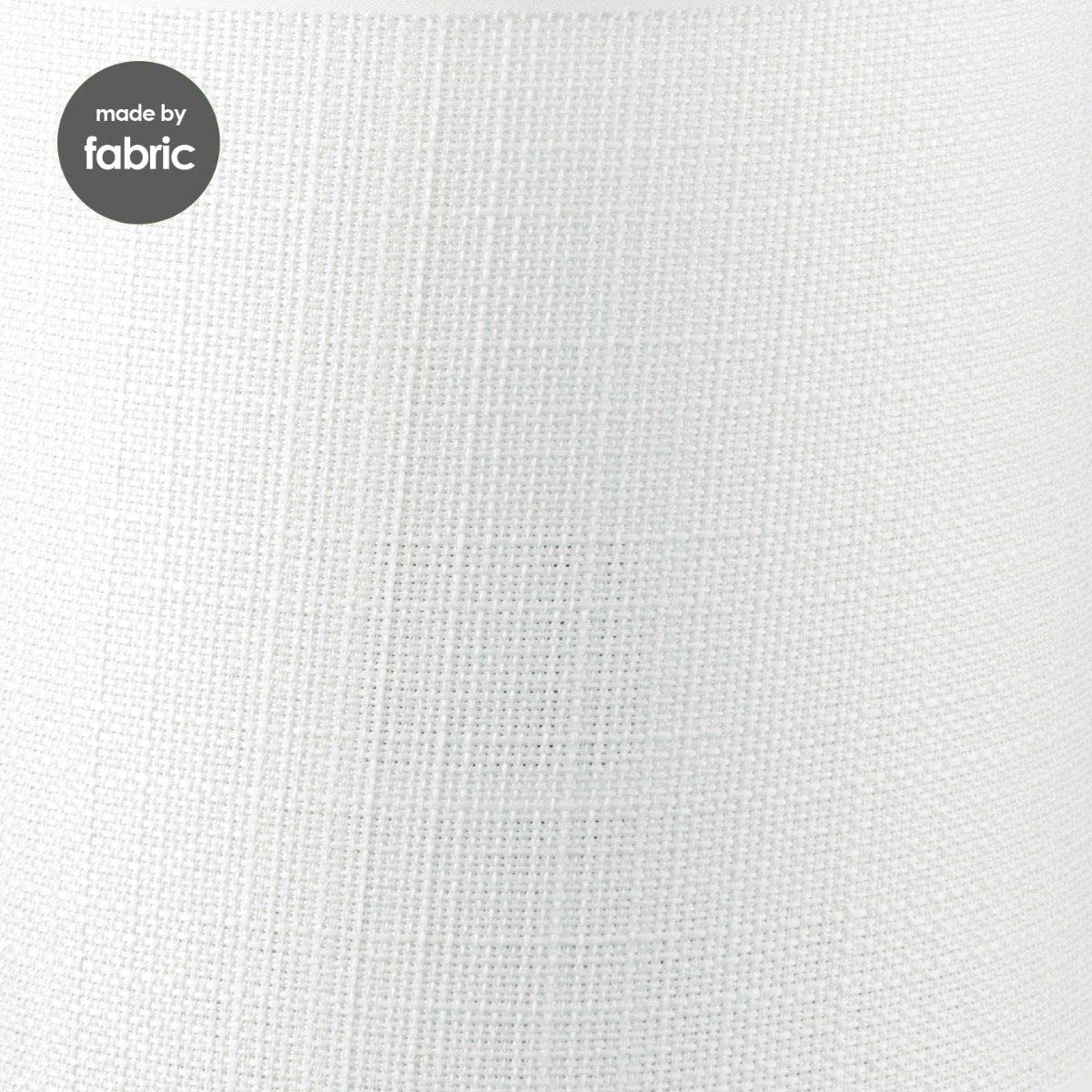 home sweet home collection Lampenschirm rund | Canvas | Stofflampenschirm | Textilschirm | Baumwolleschirm | Für E27 Fassung | Durchmesser 50cm Höhe 25cm | Weiß | Für alle Innenraumen IP20
