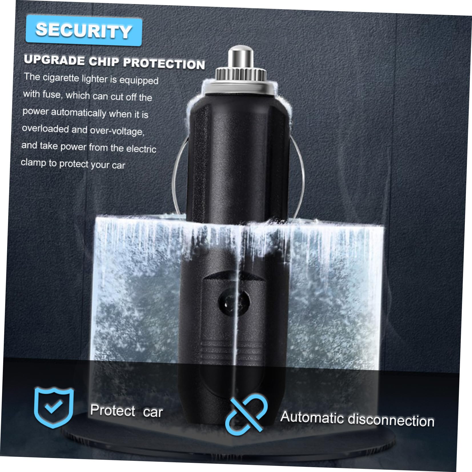 Bomba de Neumáticos Material Abs y Cobre Portátil para Coche Función Automática de Inflado y Apagado con Medidor de Presión Digital Color Amarillo