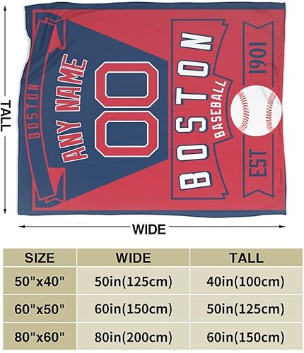 Miniatura 2 de Manta personalizada para fanáticos de la cama, regalo de béisbol, ciudad, invierno, verano, manta de forro polar con nombre y número personalizados,