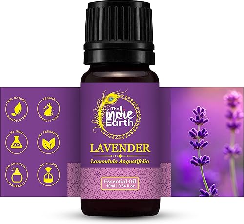 Miniatura 2 de The Indie Earth Aceite esencial de lavanda 100% puro y sin diluir para un efecto calmante, sueño y relajación, tópico para piel extremadamente seca