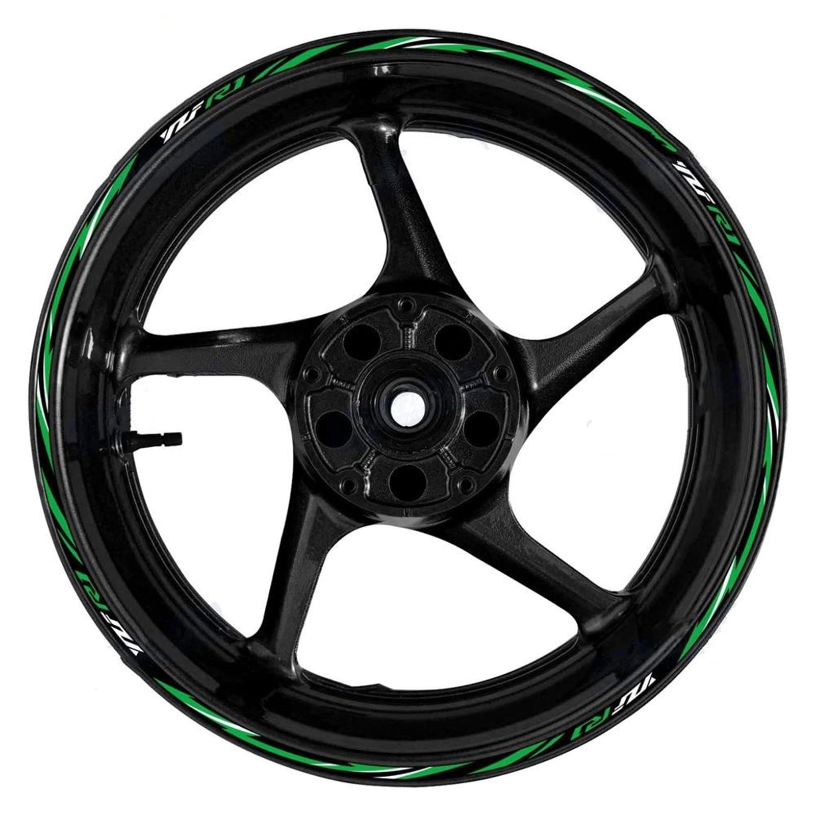 Motorcycle Front Rear Wheel Stickers Decorate Rim Motorbike Hub Tape Decal for Yamaha YZF R1(Color5)
