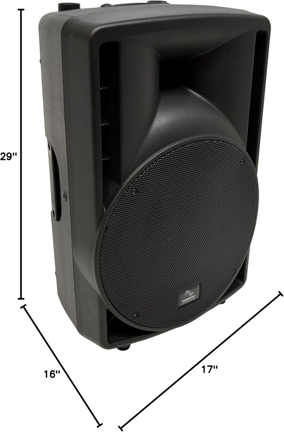 Harmony Audio HA-C12A Pro DJ 12" Powered 800W Active PA Speaker & 15FT XLR Cable