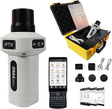 SMA25R Net GNSS RTK Survey System Handheld High Precision Positioning Receiver with Collector, CORS Connection, 10cm Accuracy by PPP, Tilt Compensation, for Land Surveying, Construction