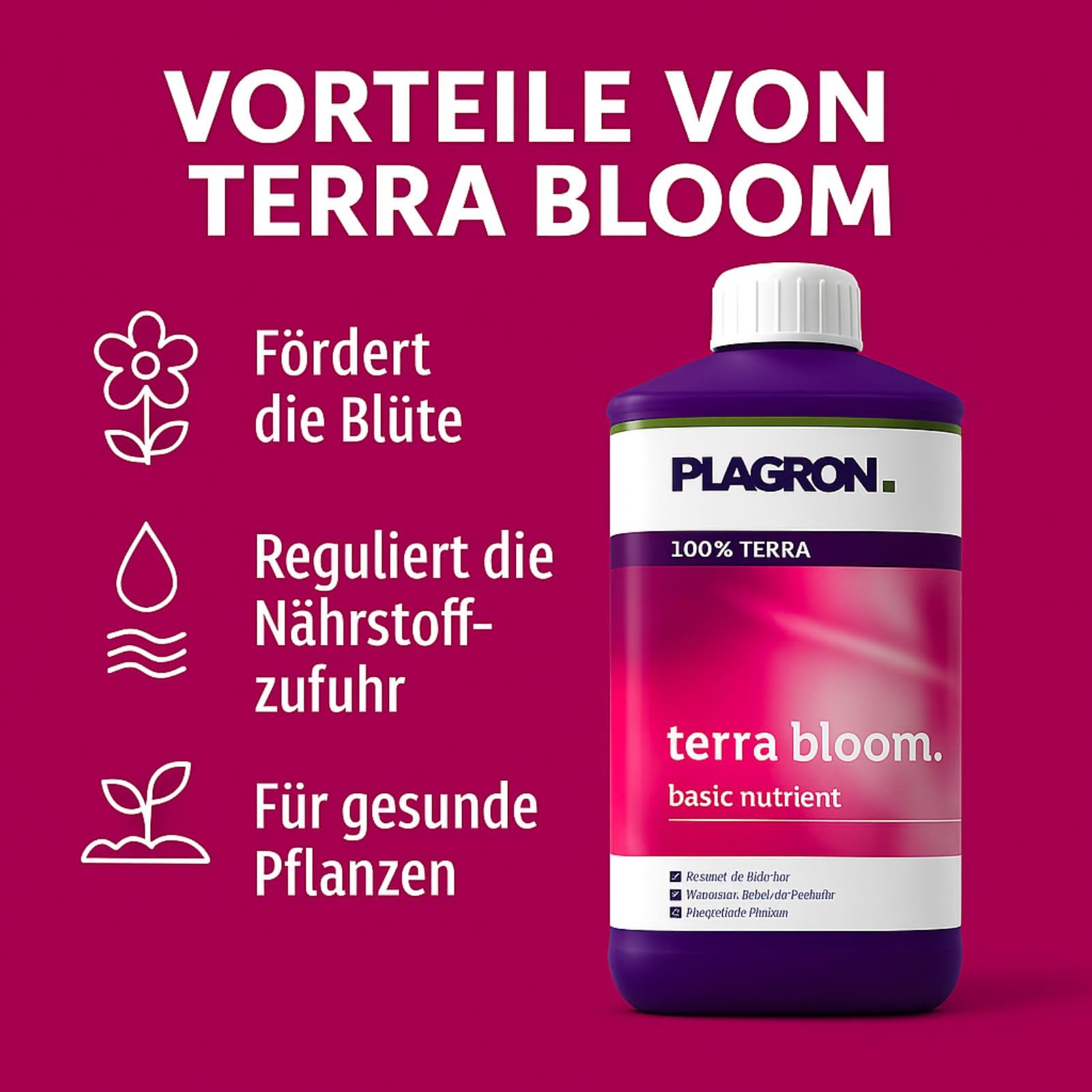 Weedness Plagron Terra Bloom 5 Liter - Grow Anbau Indoor Dünger Blütephase Organischer Bio Flüssigdünger Gurken Tomaten