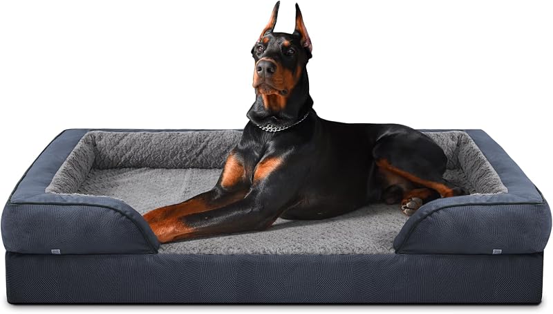 JOEJOY Ortopédikus kutyaágy XXL 122x89 cm memóriahabos nagy kutyáknak