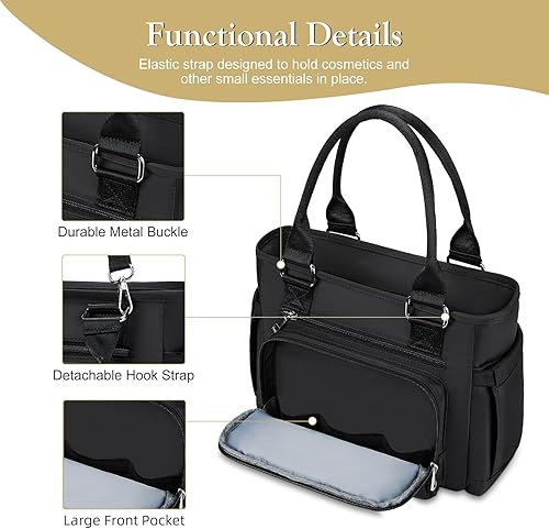 Miniatura 4 de Lonchera aislada y bolsa de almuerzo para mujeres, bolsa de almuerzo clásica reutilizable para adultos, simple y elegante, bolsa enfriadora portátil