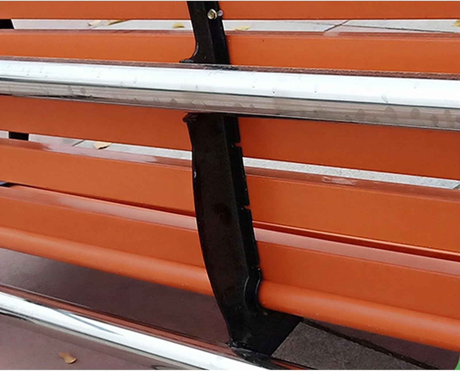 JEKKAH 1 Meter Outdoor Park Chair Solid Wood Backrest Outdoor Square Leisure Bench Plastic Wood Playground Community Indoor Rest Long Bench