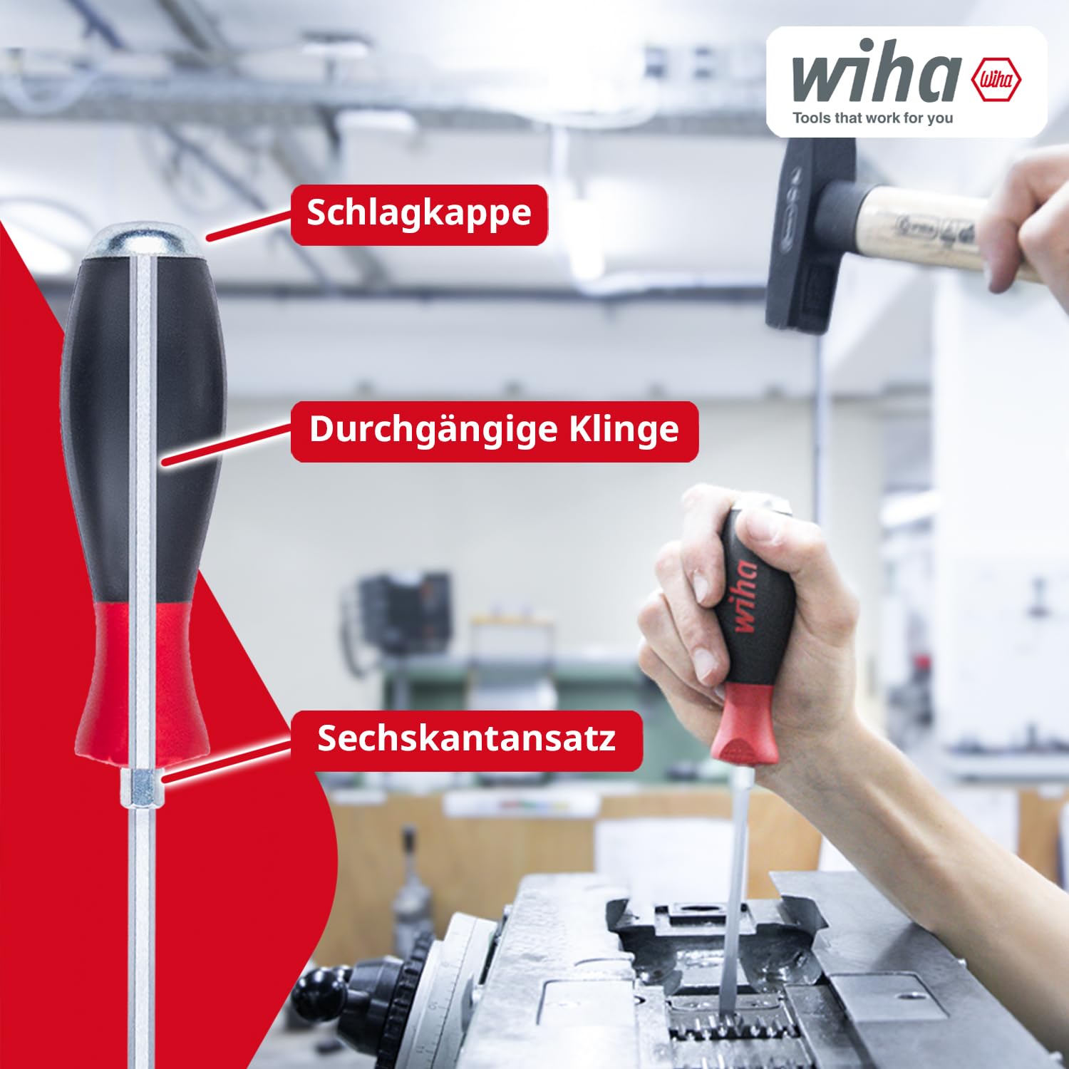 Wiha Schraubendreher Set 13-teilig I VDE geprüftes Werkzeug für Elektriker I mit Schlitz-, Kreuz- & Torx, Schlagkappe & Phasenprüfer, für Profis und Heimwerker (47176)