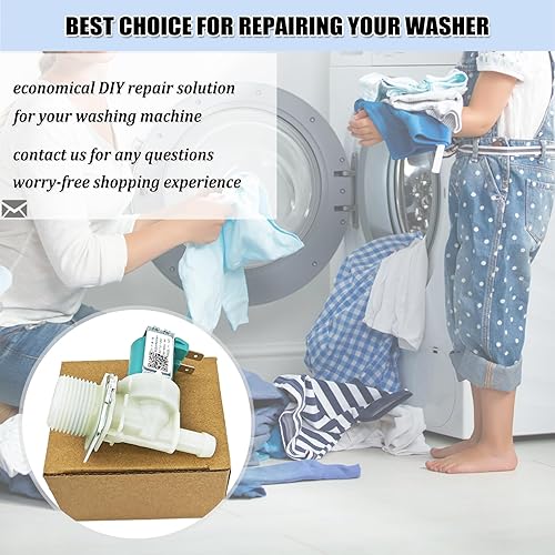 Miniatura 6 de 5220FR2006H Válvula de entrada de agua de lavadora para LGKenmore Lavadora Válvula de agua caliente Asamblea Piezas de repuesto 1268123 5220FR2006L