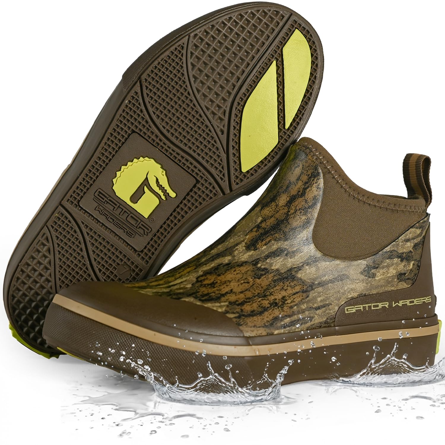 Gator Waders Ankle Rain Boots for Women, 100% Waterproof Rubber Boots, Short Garden Shoes, Anti-Slip, Breathable, Lightweight &amp; Quick-Dry
