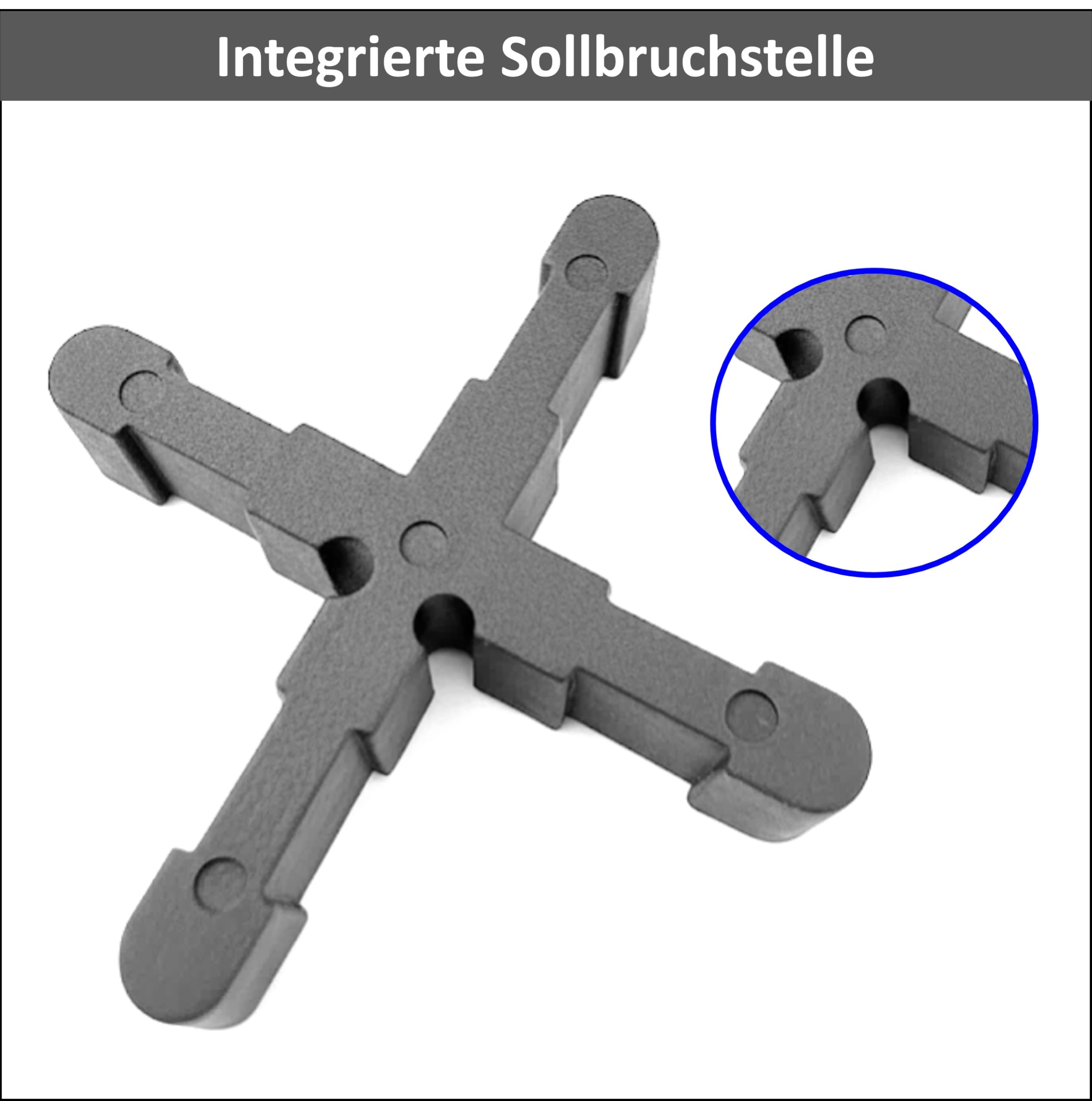 Fugenkreuze für Terrassenplatten 6 mm Fugenbreite Steghöhe 10 mm oder 20 mm, Fugenkreuz auch als T-Stück (300 Stk., 20 mm Höhe)