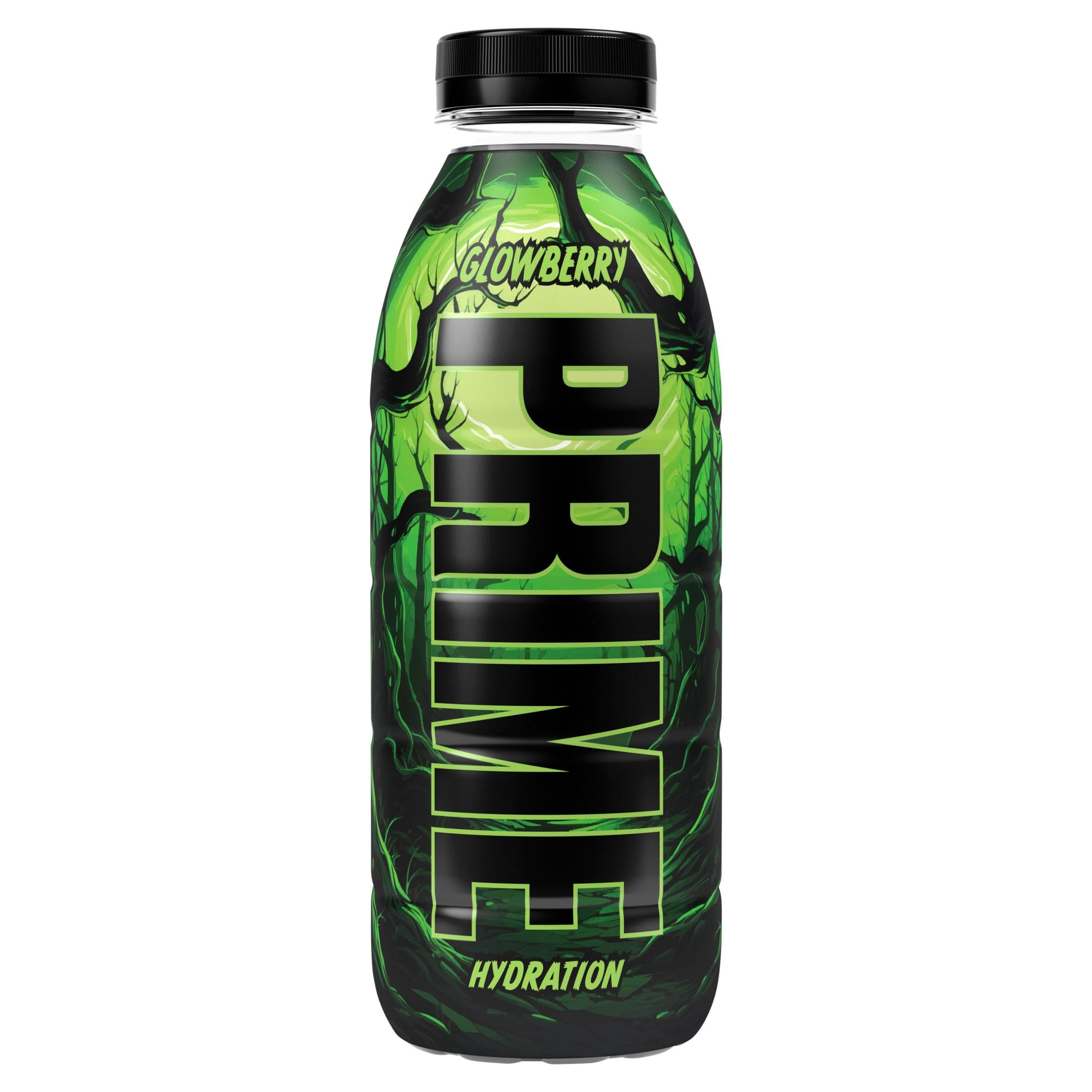 Prime Hydration Drink, Rare Limited Edition Glowberry, Naturally Flavoured, Caffeine Free, No Added Sugar, 500ML