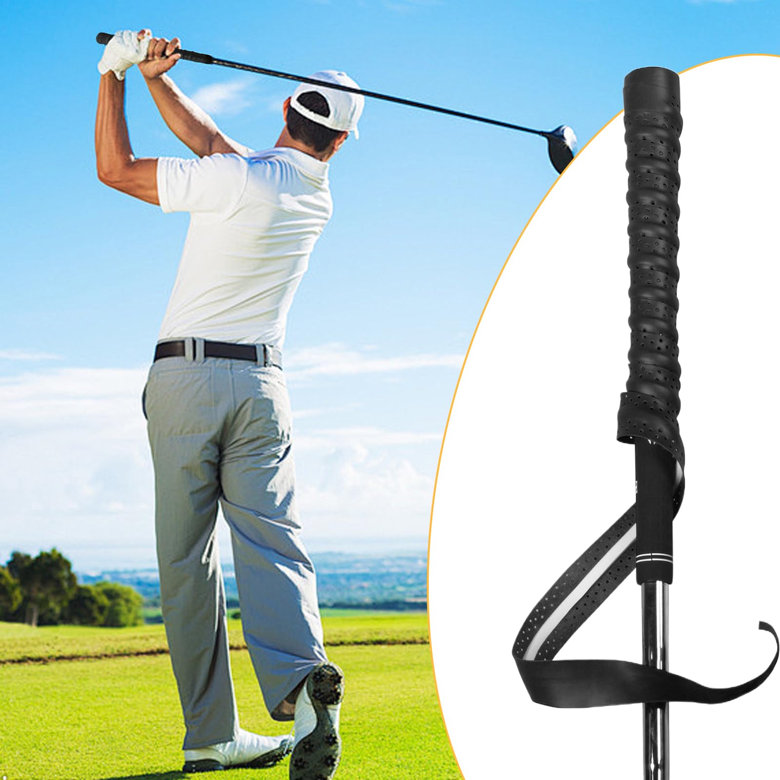 Cinta Para Envolver Empuñaduras De Golf - Cinta Sobregrip De Golf Absorbente De Impactos - Accesorio Deportivo de Instalación Rápida para Adolescentes, Chicas, Atletas, Mujeres, Golfistas,