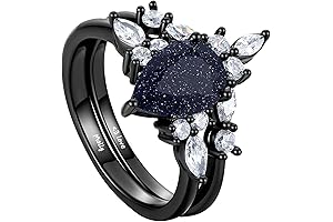 Blue Sandstone Engagement Rings for Couples