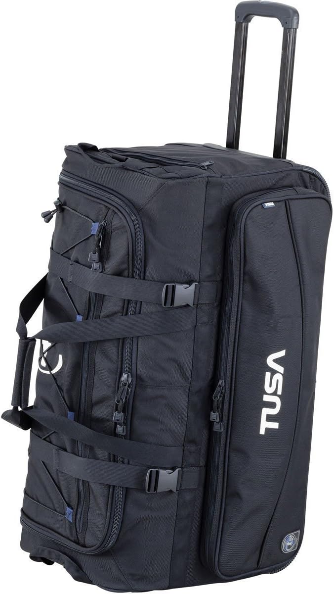 TUSA Dive Gear Roller Duffle Bag in Black