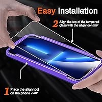 Vista 27 de Milomdoi 3 Pack Privacy Screen Protector for Apple iPhone 15 Pro Max with 3 Pack Tempered Glass Camera Lens Protector, Ultra 9H Accessories, Case