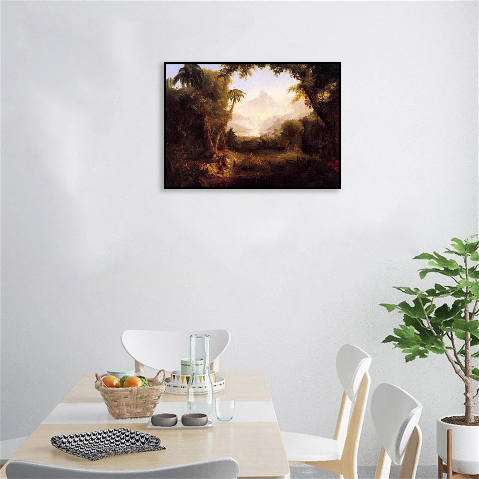 Amazon.com: Black Framed Thomas Cole Poster,The Garden of Eden
