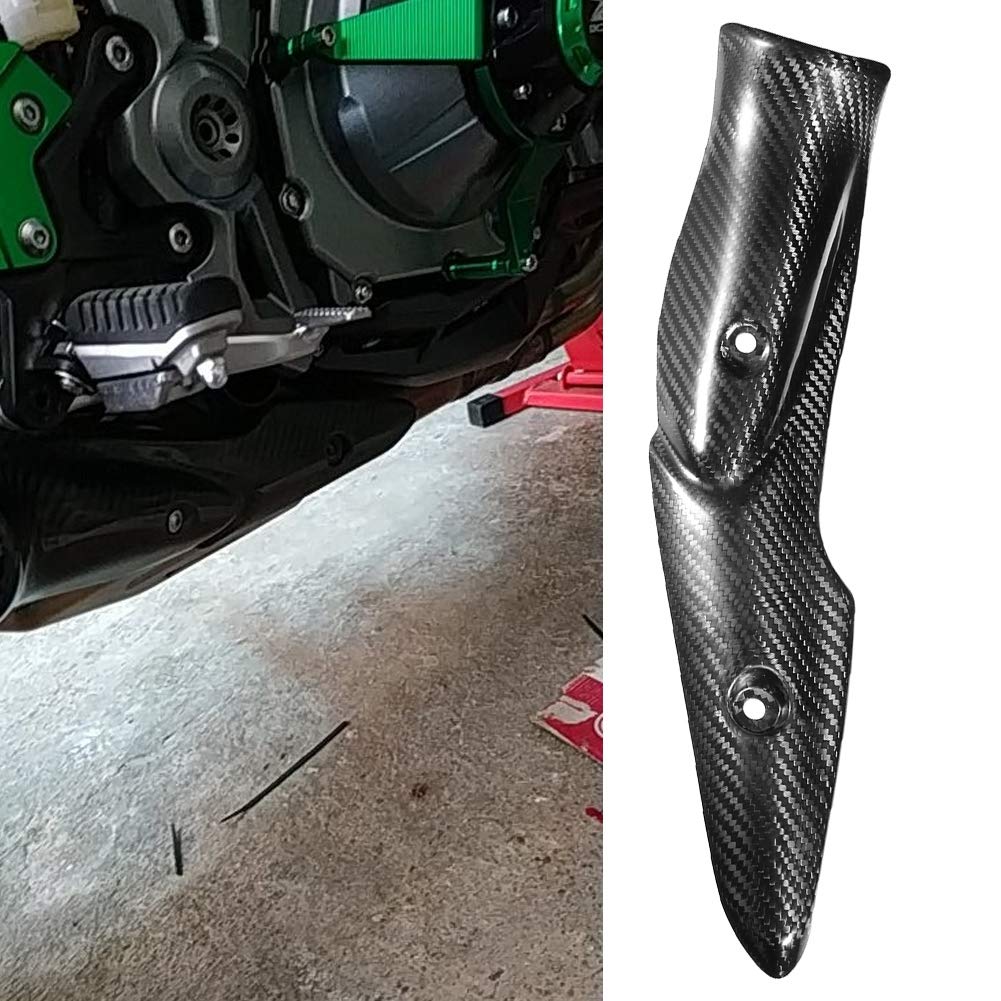 Scarico Moto Kawasaki z900, Sistema di Scarico Moto, Protezione Termica, Copertura Marmitta in Fibra di Carbonio per Kawasaki Z900 17-19