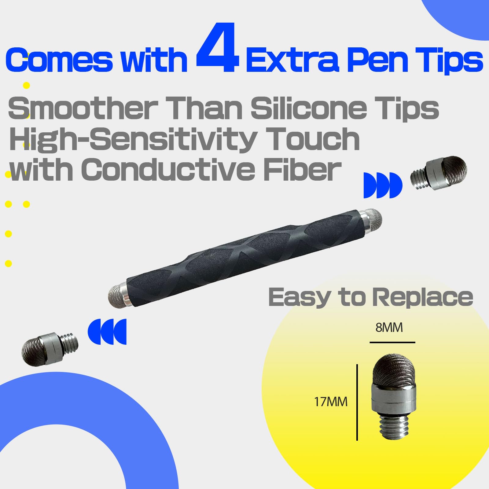 Motorrad Stylus Pen, Magnetischer Stylus, Phone Stylus für Motorrad, Handschuhfreundlicher Stift, Anti-Loss Band, Metallplatten, Ersatzspitzen, Schutzfolie, Motorradzubehör