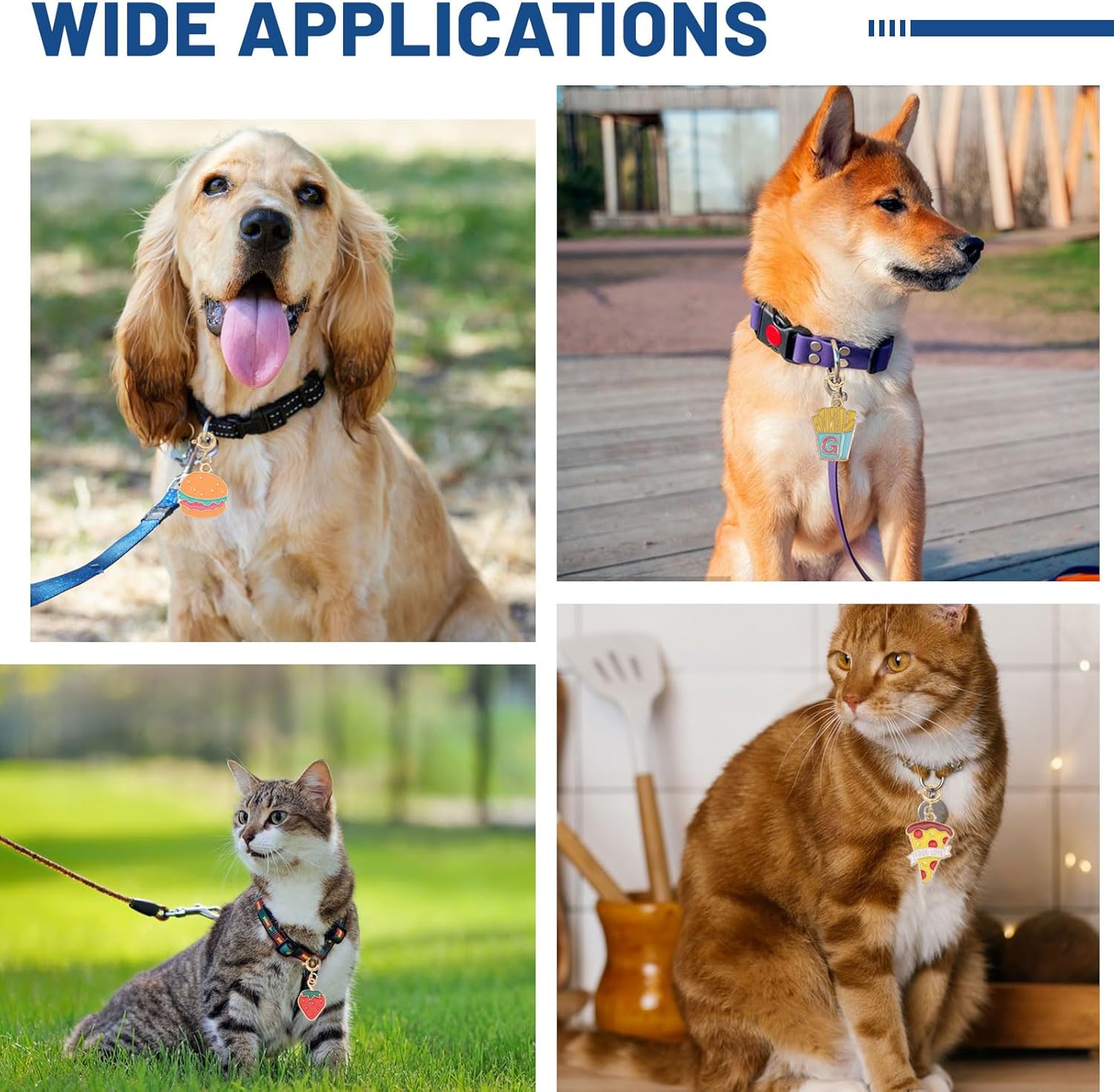 16 Pcs 8 Style Pet Collar Charms Pet Necklace Charms with Clasps Food and Fruit Dog Pendant for Purse Backpacks DIY Crafts Decoration - Image 7