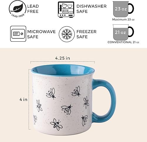 Miniatura 39 de AmorArc Juego de 2 tazas de café de cerámica grandes de 22 onzas, tazas de gran tamaño con mango grande para hombres, mujeres, papá, mamá, taza