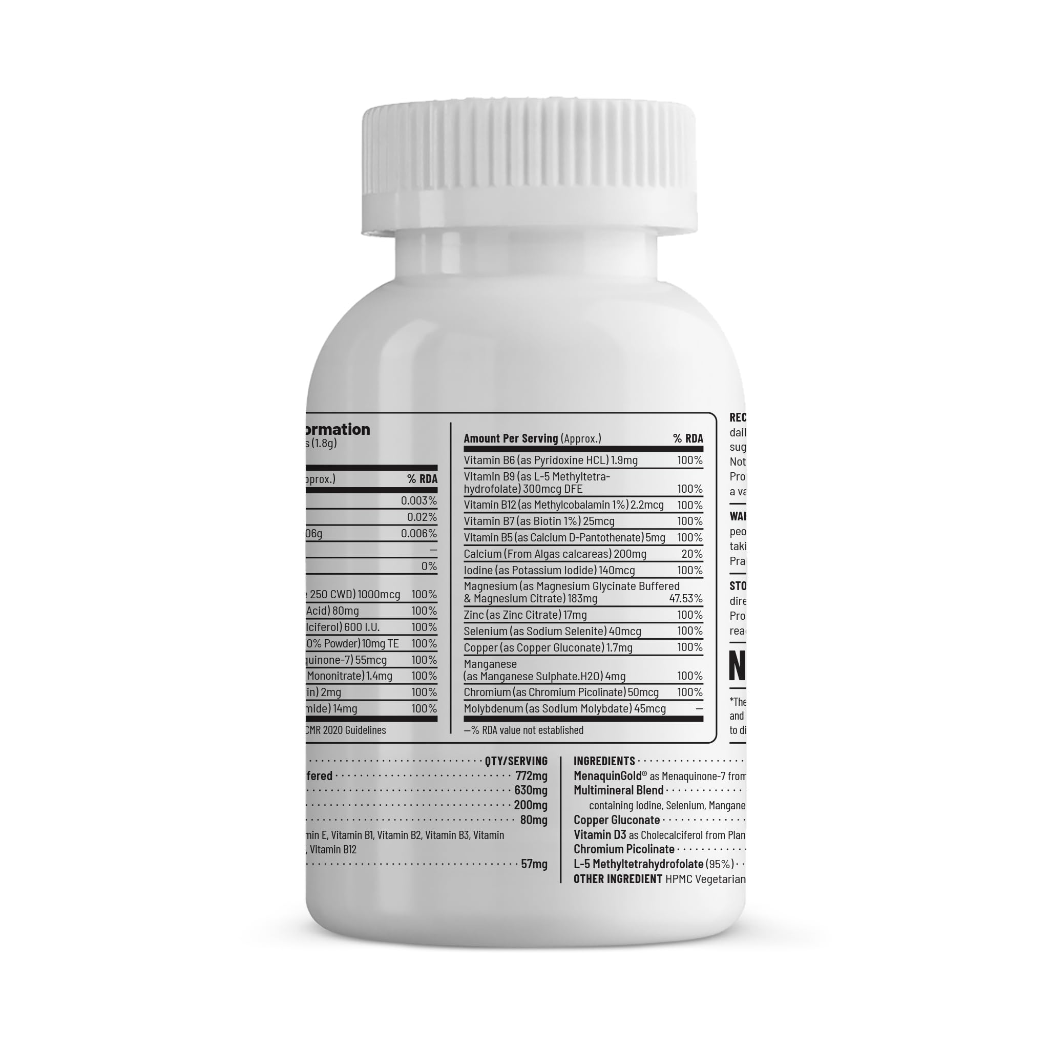 Unived Men's Multivitamin & Minerals - 22 Vitamins & Minerals, IRON FREE Formula with Methylcobalamin B12, L-5-MTHF Folate, Vegan D3, K2-7 MenaquinGold® - 60 Vegan Capsules (30 Day Supply) 1