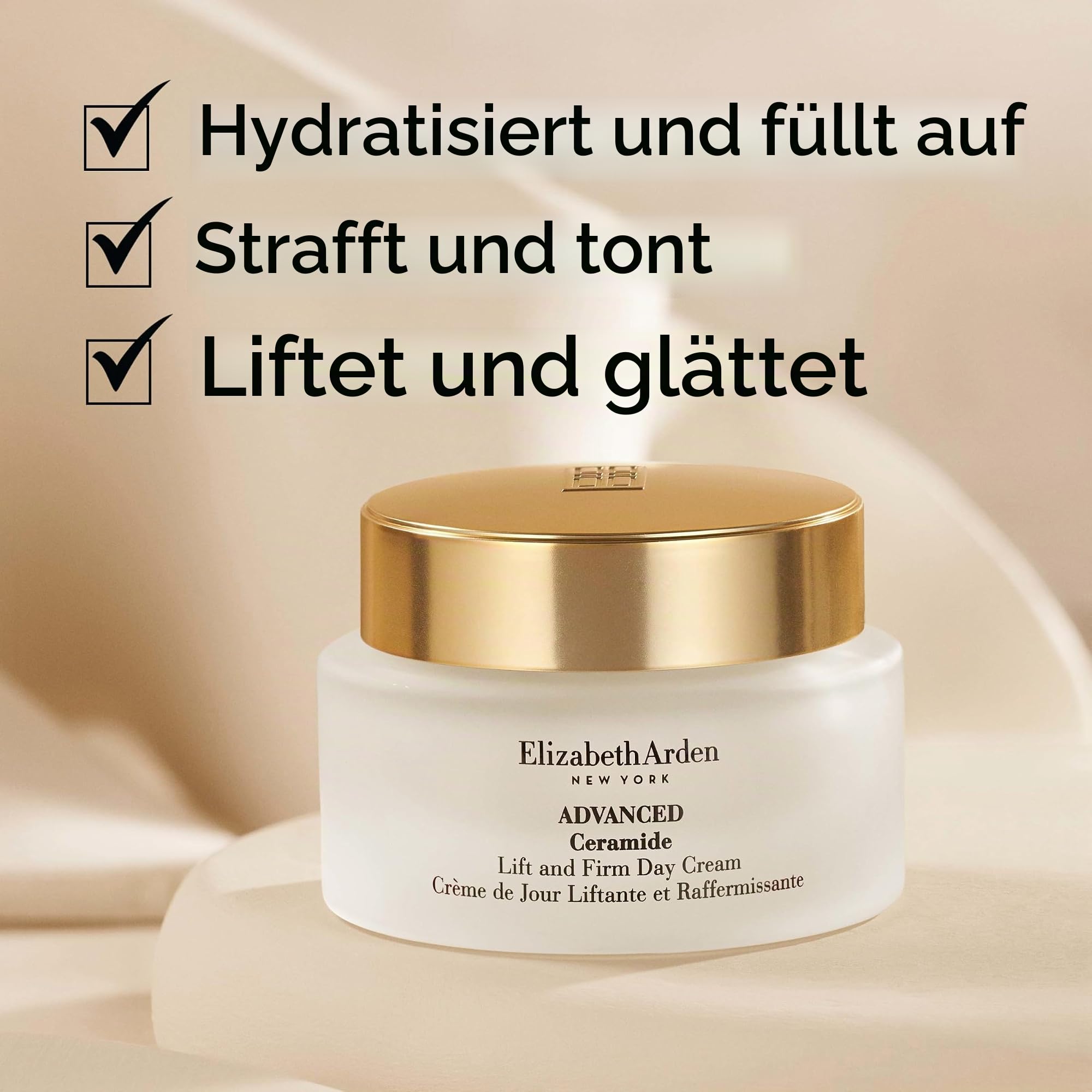 Elizabeth Arden - Advanced Ceramide – Liftende und straffende Tagescreme für das Gesicht – Hautpflege gegen Falten und Anti-Aging – feuchtigkeitsspendende Gesichtspflege, 50 ml