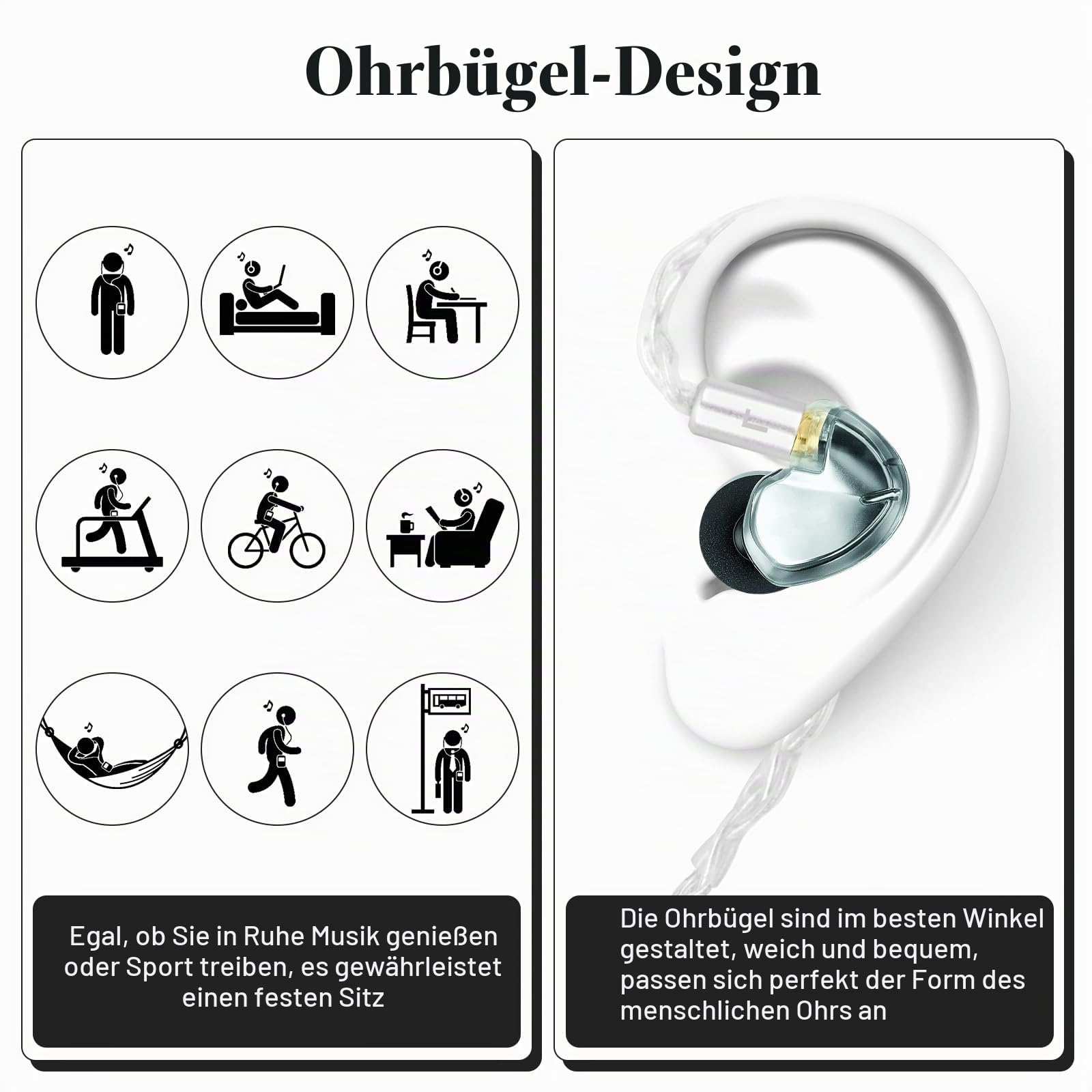 Zosvoses SE846 Kabel kompatibel mit Shure SE215 SE315 SE846 SE535 SE425 LZ A4 A5 UE900 Kopfhörern MMCX Ersatzkabel