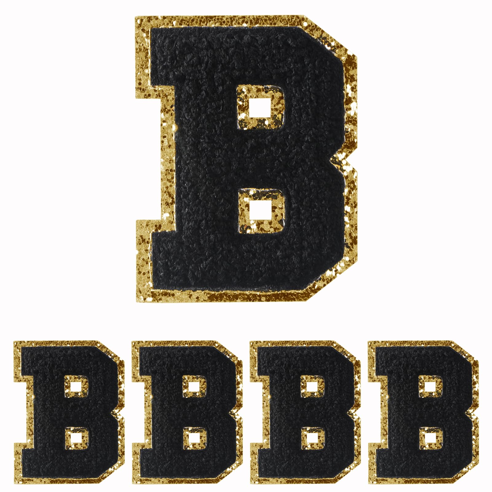 B Patch Snapklik.com : 4 Pcs Chenille Iron On Embroidered Letter Patches,Heat ...