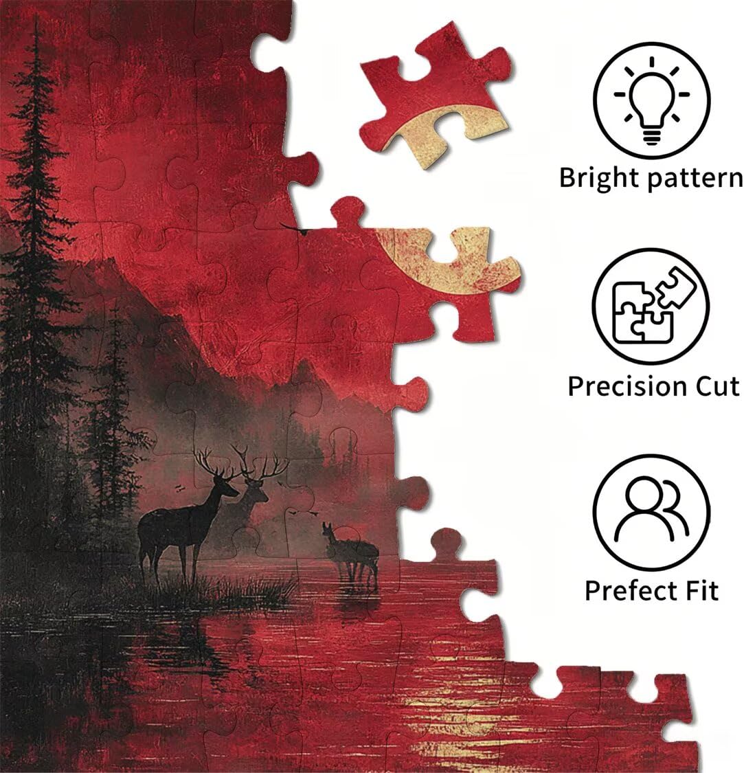 Puzzle 3000 elementów dla dorosłych, gry rodzinne, jeleń księżyc, n-424