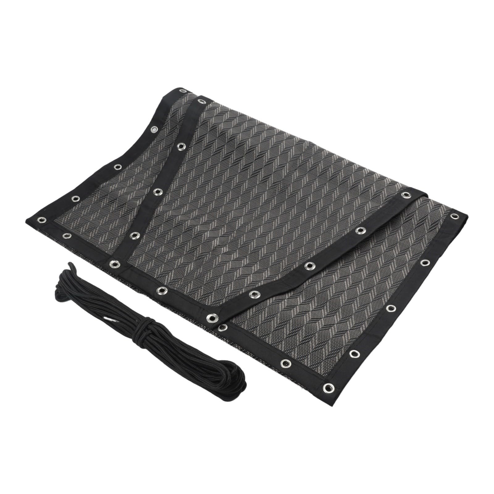 Telo di ricambio per sedia a dondolo sospesa da esterno, 64 x 197 x 23 cm, in textilene, per patio, giardino, nero, grigio, blu navy