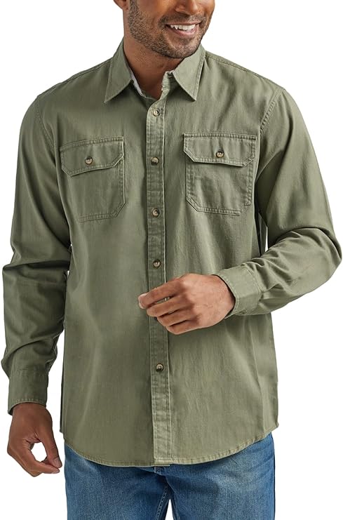 Wrangler Authentics Men's Long Sleeve Classic Woven Shirt
